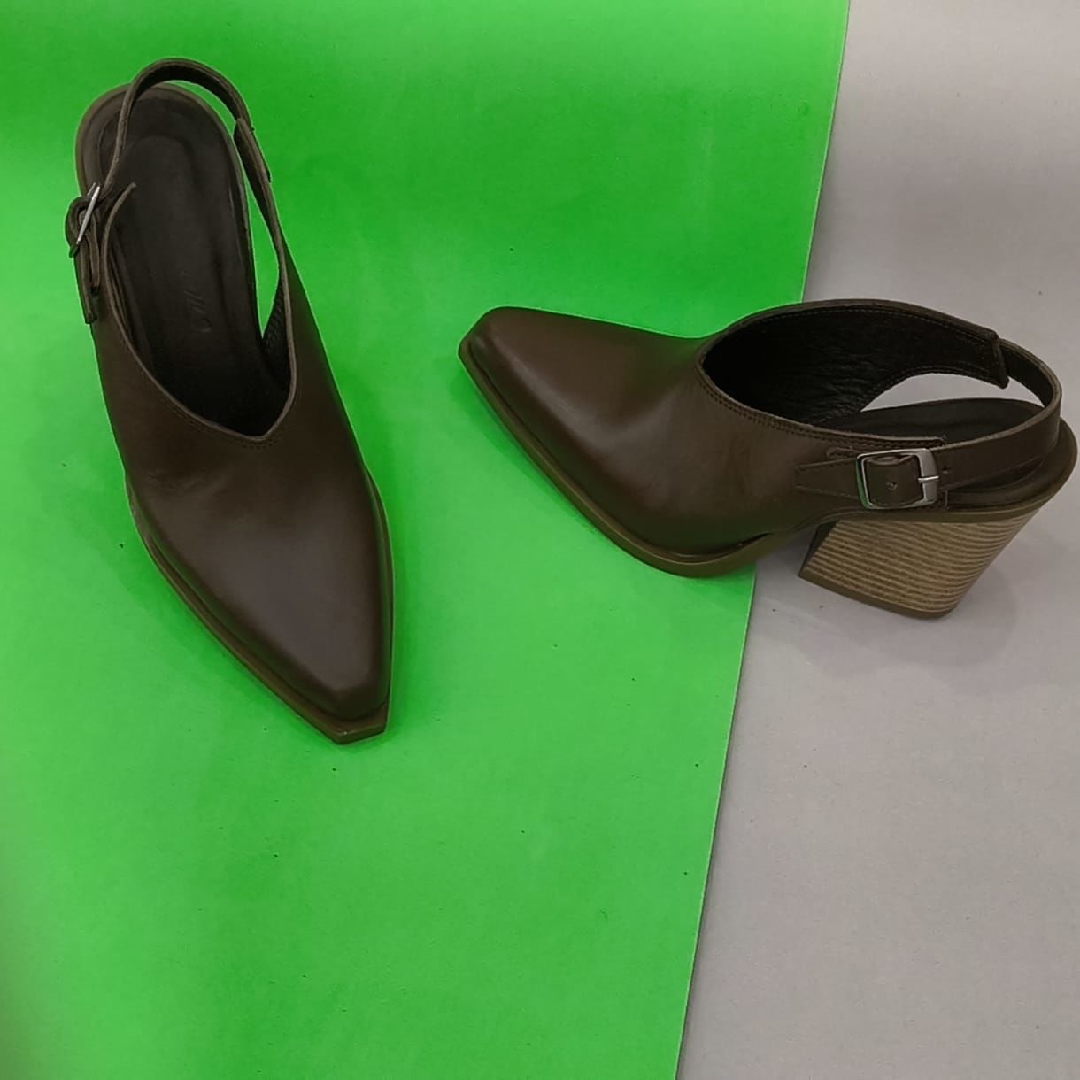 Uysal Ayakkabı 8040 Kahve Deri Western Kadın Sandalet